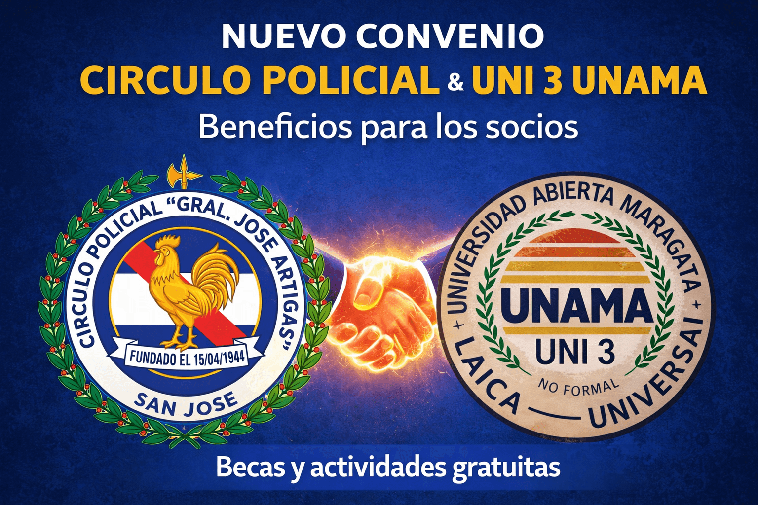 Círculo Policial San José firma convenio con UNI 3 UNAMA y amplía beneficios para sus socios